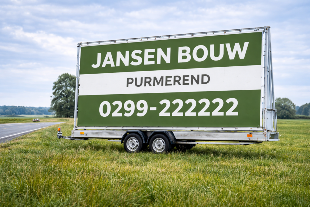 Voorbeeld reclameaanhanger